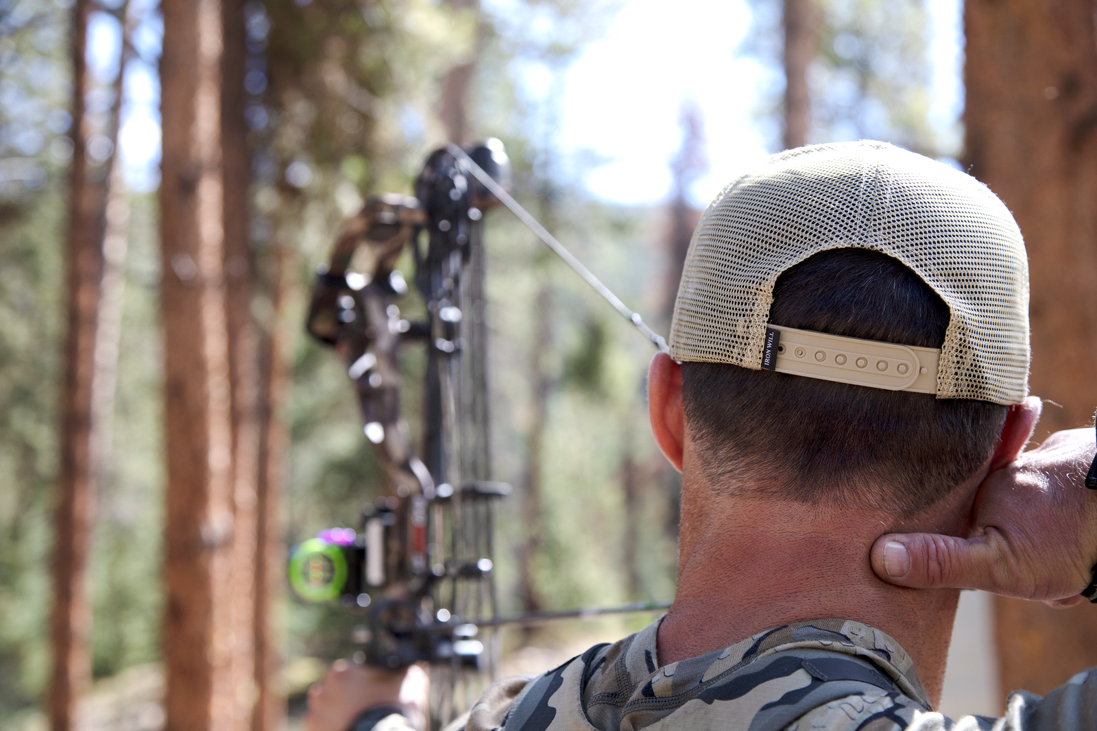 bow hunter at full draw