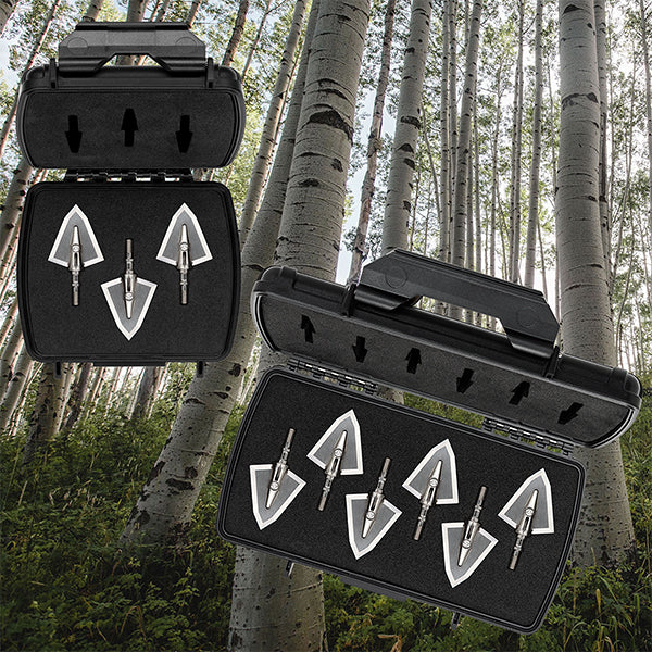 Best Crossbow Broadheads in their 3 and 6 pack cases