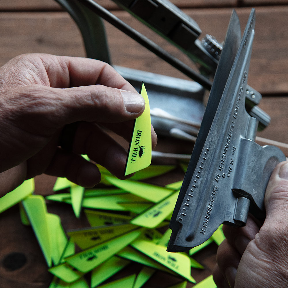deciding vane angle when attaching vanes to arrows.