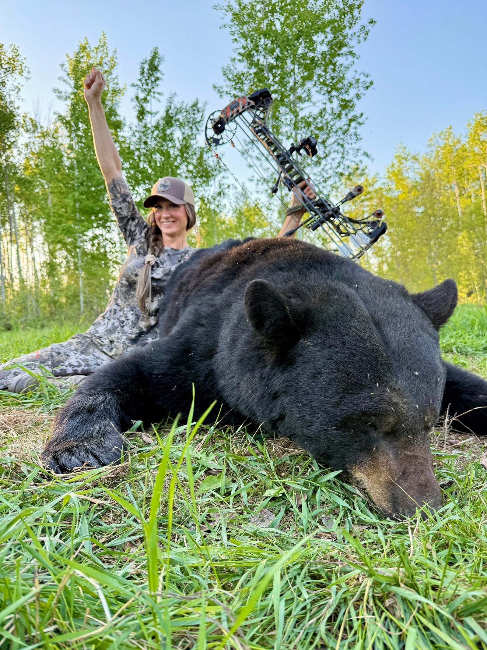 Giant Alberta Bear with 50 Pound Bow
