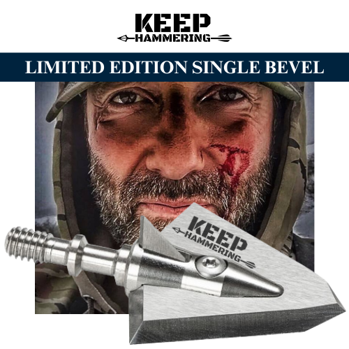 Keep Hammering Limited Edition Single Bevel Broadhead Six Pack