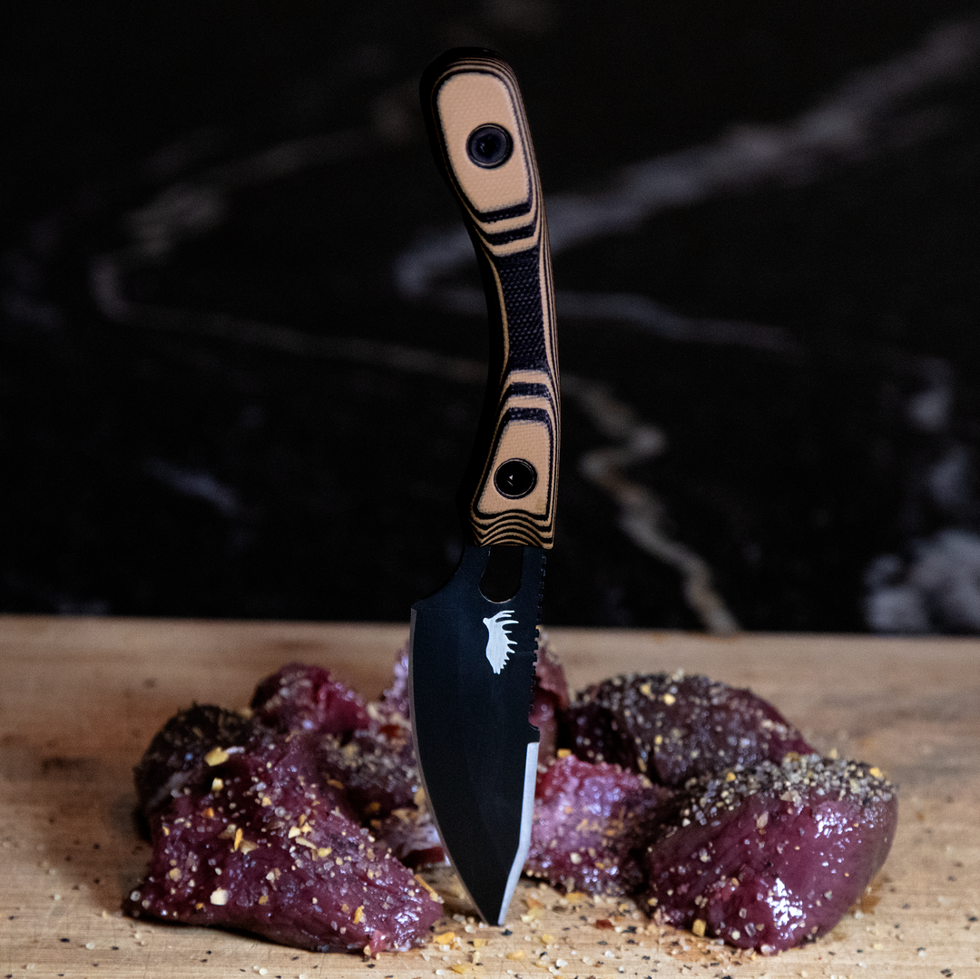 black coated knife