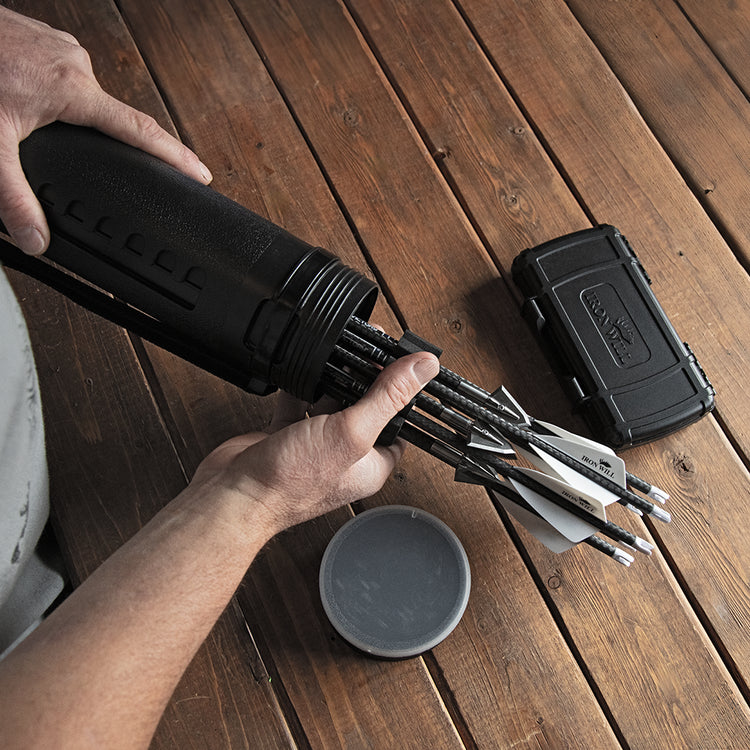 pulling arrows from a durable arrow case