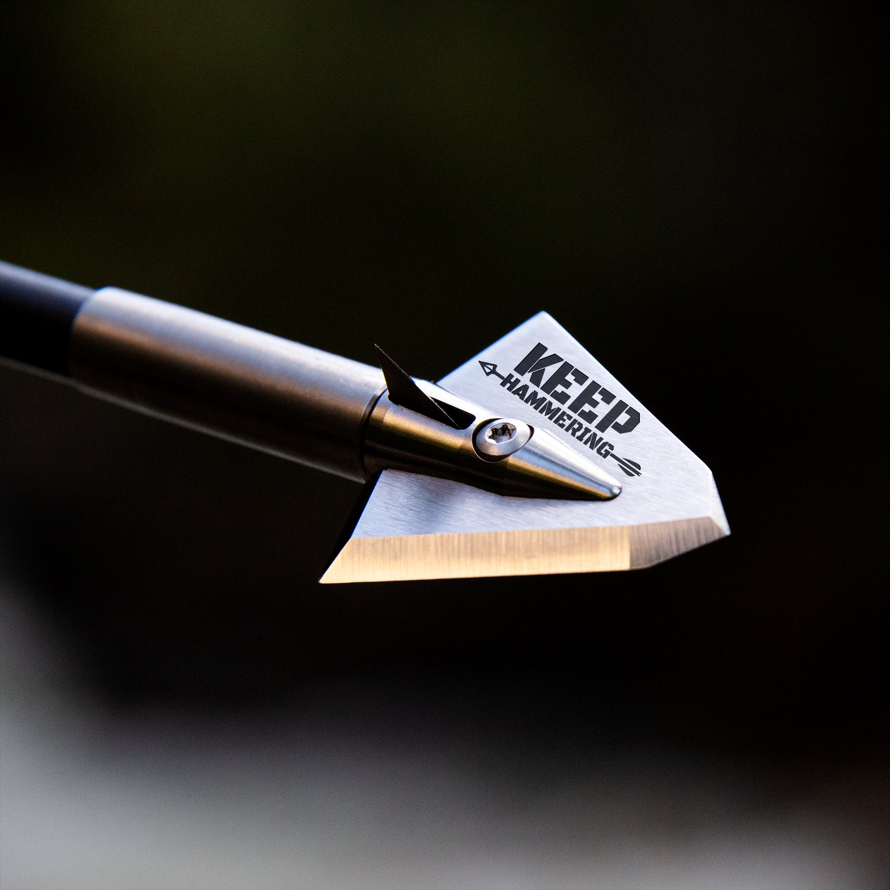 Keep Hammering Limited Edition Single Bevel Broadhead Six Pack Iron