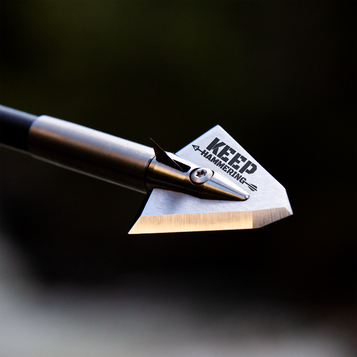 Keep Hammering Limited Edition Single Bevel Broadhead Six Pack Iron