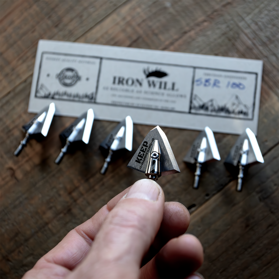 Keep Hammering Limited Edition Single Bevel Broadhead Six Pack Iron