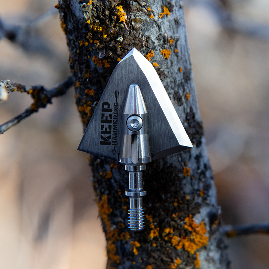 Keep Hammering Limited Edition Single Bevel Broadhead Six Pack Iron