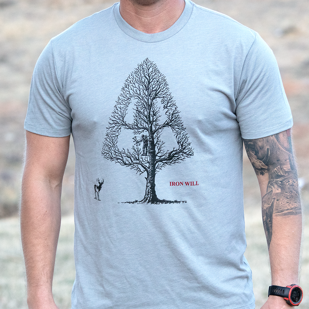 gray tree ambush shirt on man