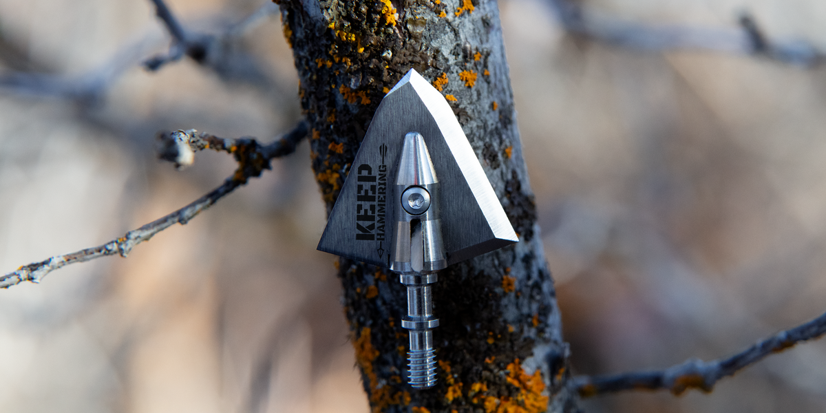 Keep Hammering Limited Edition Single Bevel Broadhead Six Pack Iron