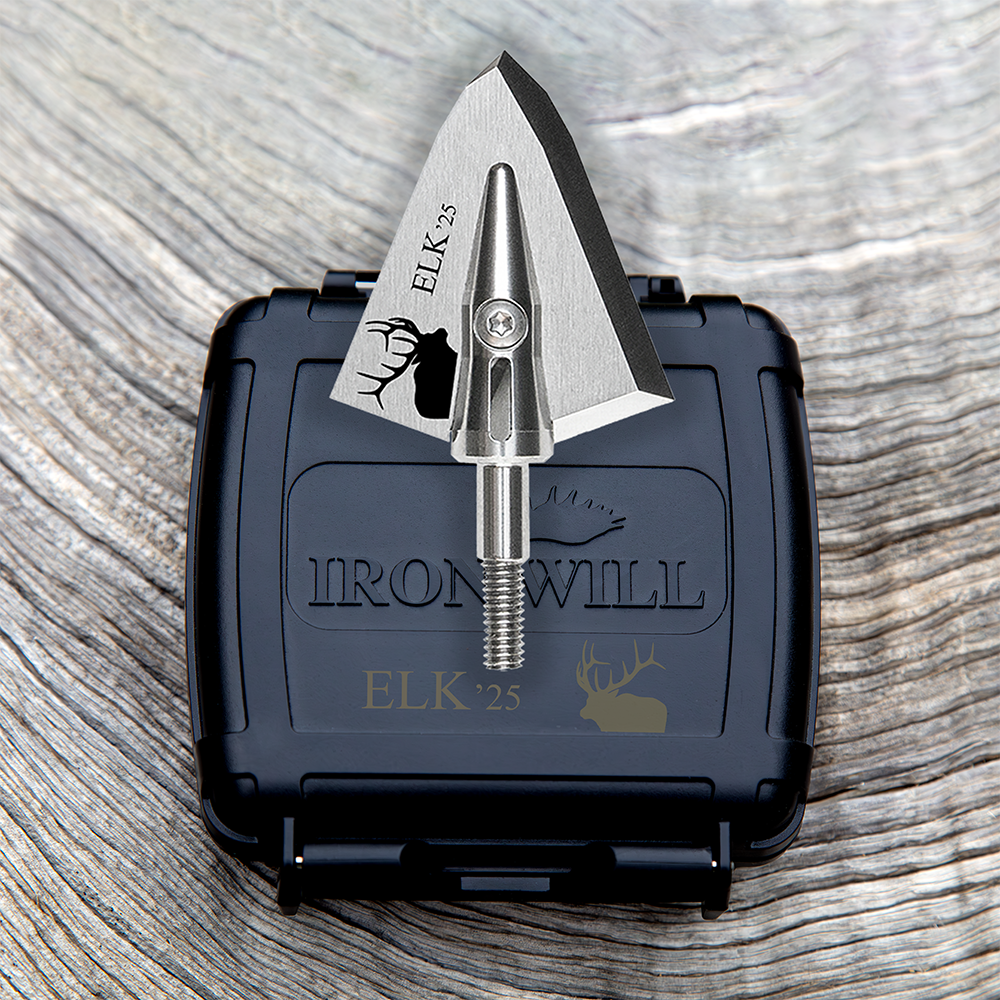 Elk 2025 custom engraved broadhead and broadhead case with elk silhouette