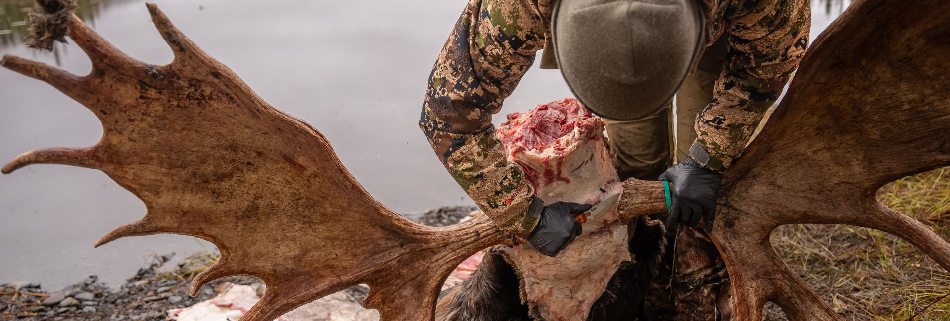 how hunters can skin a head and remove a jaw in the backcountry
