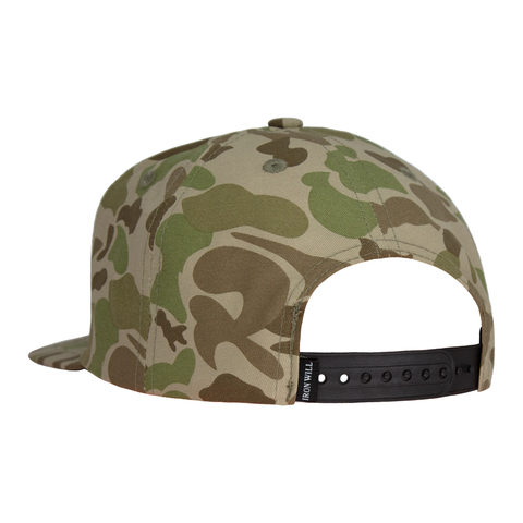 Iron Will Leather Patch Snapback