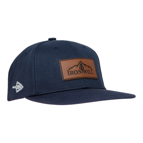 Iron Will Leather Patch Snapback