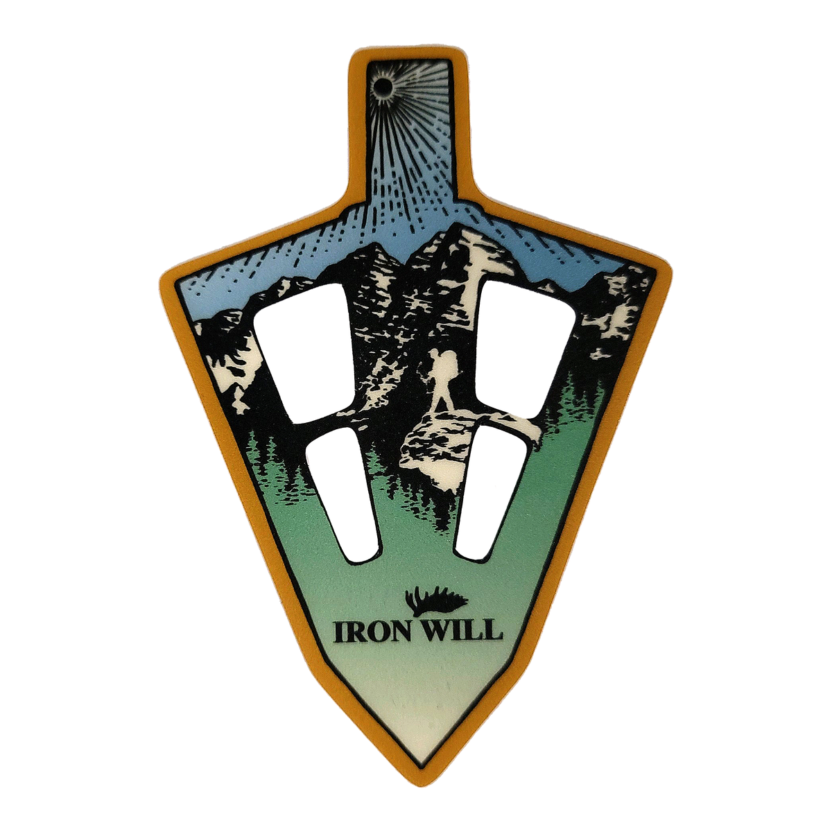 Mountain Silhouette Broadhead Decal Iron Will Outfitters